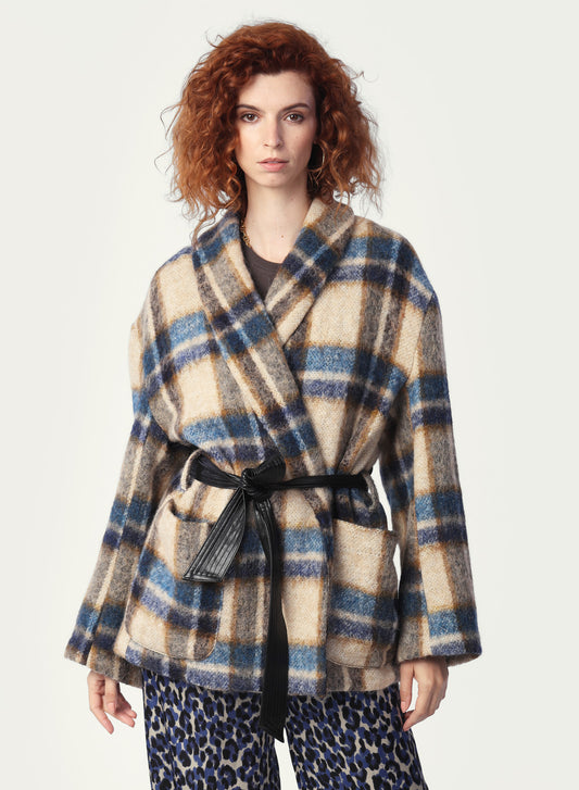 West Wool Check Jacket