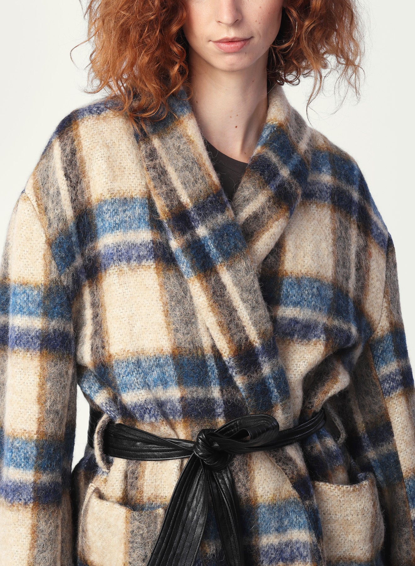 Veste à carreaux en laine de l'Ouest